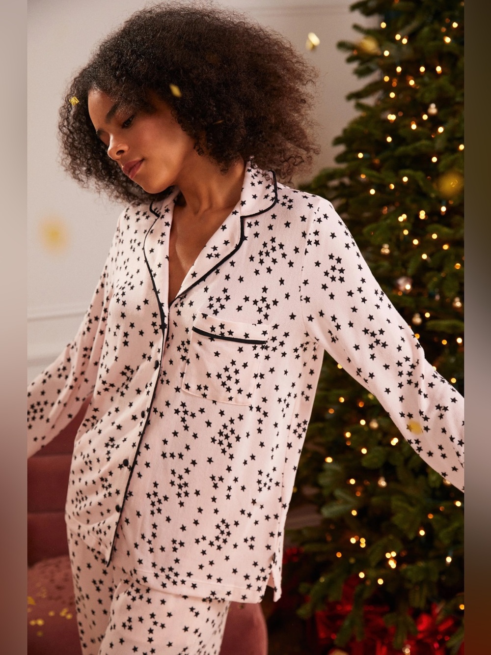 Kate Spade New York | Confetti Stars Long Pajama Set Sz M